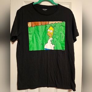 Old Navy Black T-Shirt with Homer Simpson Graphic